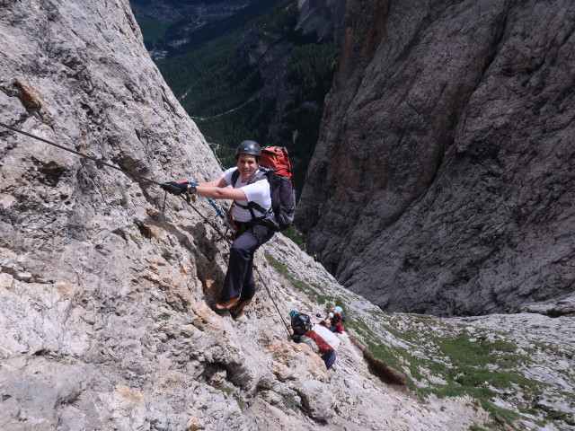 Pisciadù-Klettersteig: Ronald beim Notausstieg (3. Aug.)