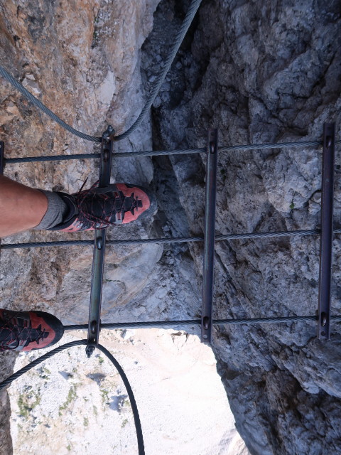 Via Ferrata Cesare Piazzetta: Hängebrücke (5. Aug.)
