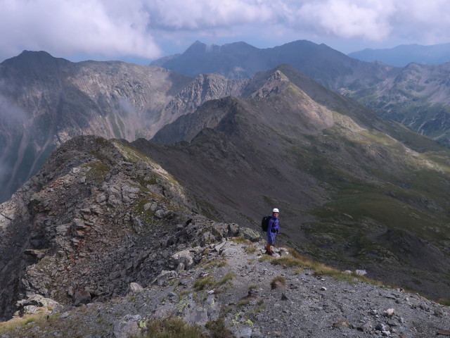 Ursula am Weg 15a zwischen Tagewaldhorn und Flaggerschartenhütte (10. Aug.)