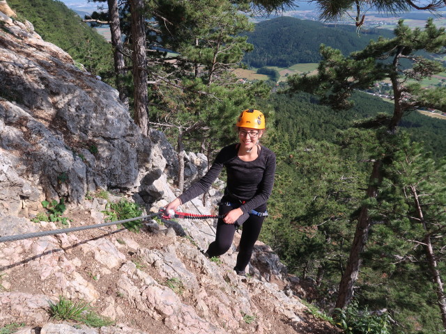 Gebirgsvereins-Klettersteig: Kathrin im Braunerwandl