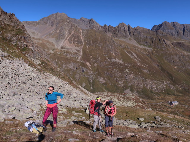 Ursa, Christoph und Gudrun zwischen Franz-Senn-Hütte und Sommerwandferner (21. Sep.)
