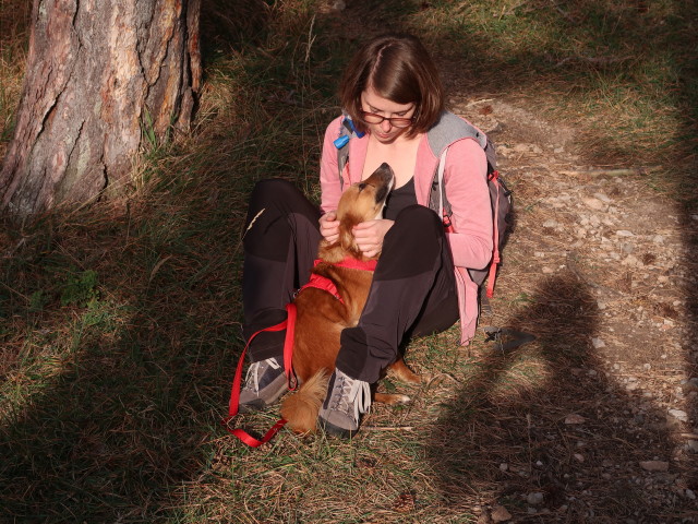 Hannelore zwischen Waldburganger-Hütte und Schneedörfl