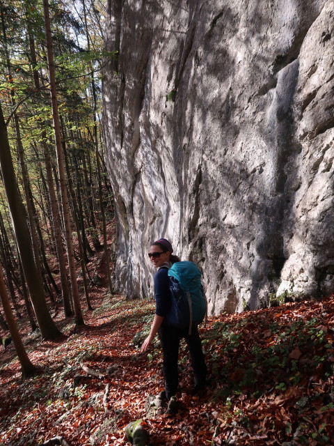Sabine zwischen Steinernem Jäger und Unter dem Schieferstein