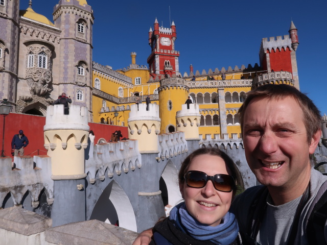 Sabine und ich im Palácio Nacional da Pena in Sintra (16. Nov.)