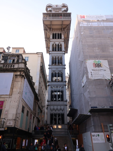 Elevador de Santa Justa in Lisboa (22. Nov.)