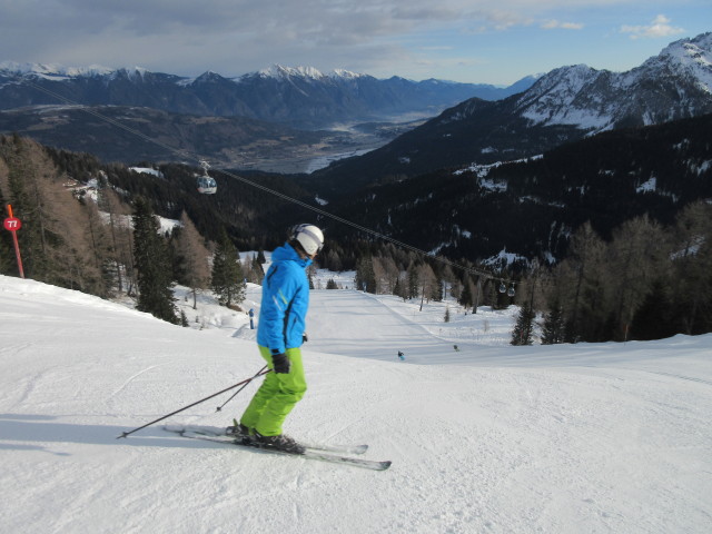Thomas auf der Zweikofel-Abfahrt
