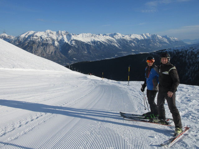 Stefan und ich auf der Schönbodenabfahrt