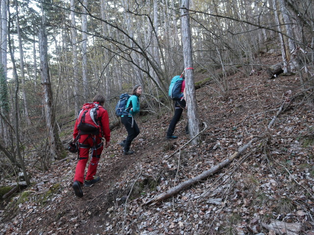 Jörg, Irene und Sabine zwischen Brunn an der Schneebergbahn und Bergkraxlerwand