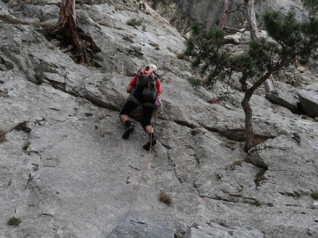 Kombinationsweg: Josef in der 2. Seillänge
