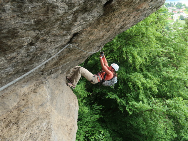 Gustav-Renker-Steig: Larissa in der Schlüsselstelle