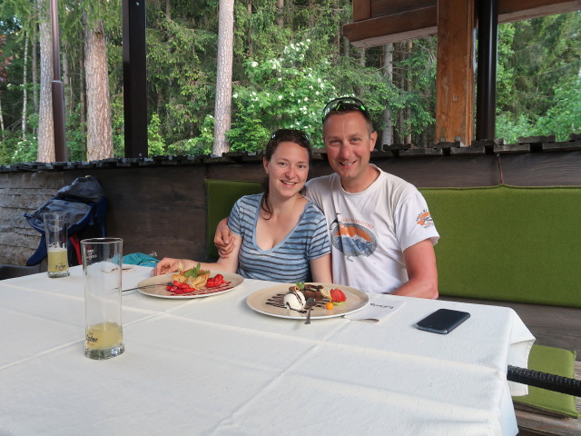 Sabine und ich im Restaurant Infang