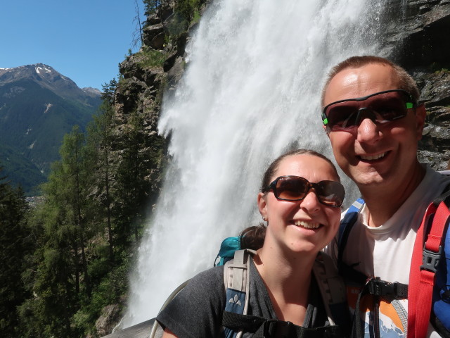 Sabine und ich beim Stuibenfall
