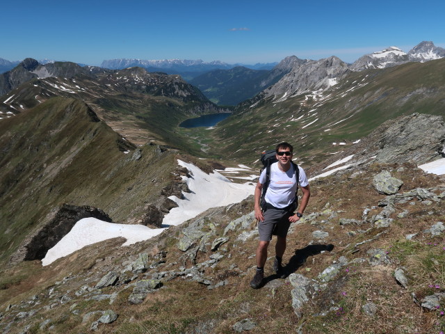 Ronald zwischen Riffel und Glingspitze (12. Juni)