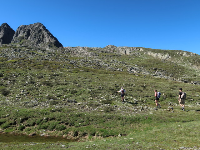 Josef, Ursa und Rashid zwischen Blindisalm und Kahorn