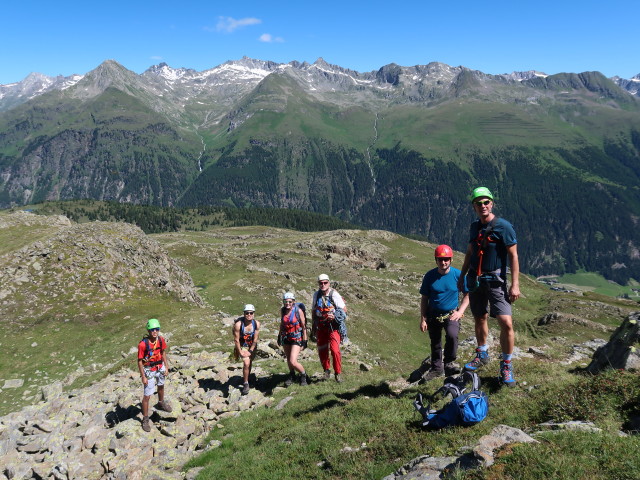 Zakaria, Rashid, Ursa, Josef, Werner und Frank zwischen Blindisalm und Kahorn
