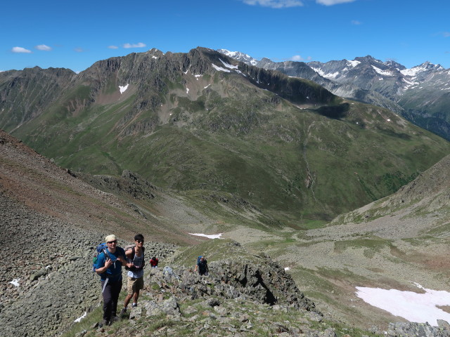 Werner, Rashid, Zakaria und Frank zwischen Blindisalm und Kahorn