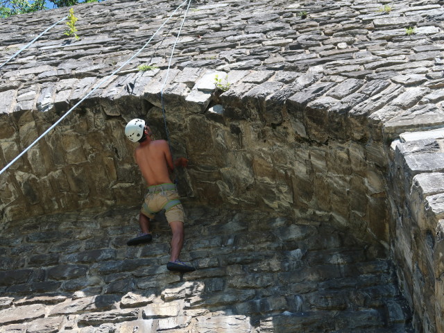 Rashid im Klettergarten Kaponig, 1.050 m
