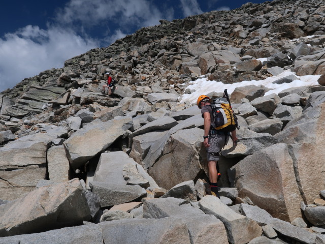 Armin und Aaron zwischen Winkelscharte und Trippkees (1. Aug.)