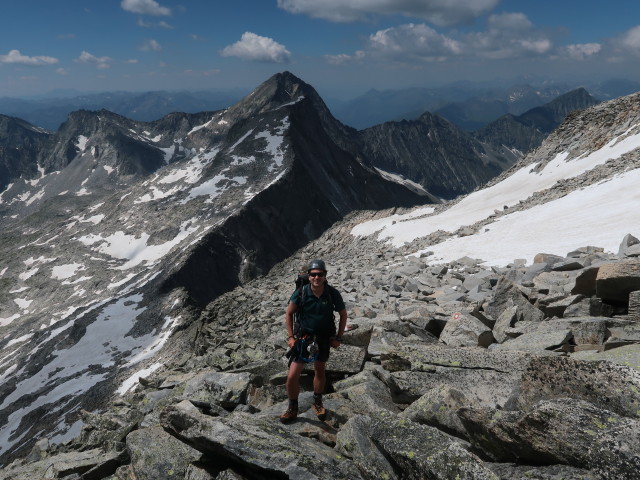 Ronald zwischen Winkelscharte und Trippkees (1. Aug.)