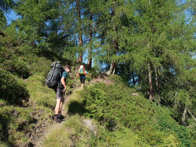 Ronald und Werner zwischen Seealm und Jochgrubenkopf (8. Aug.)