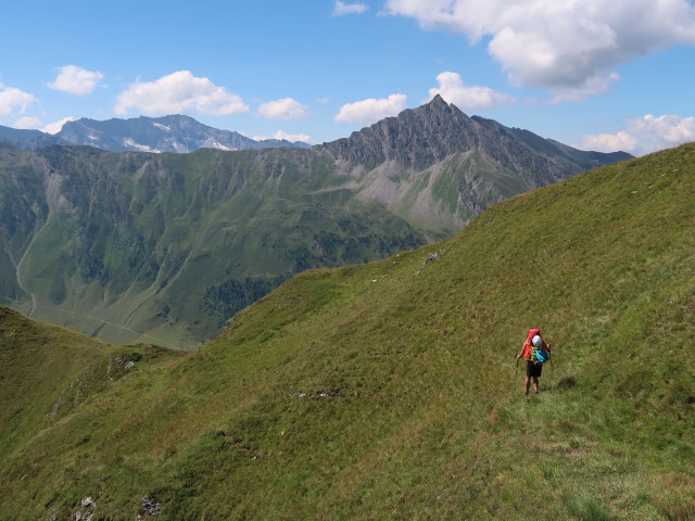 Werner zwischen Jochgrubenkopf und Schönlahnerspitze (8. Aug.)