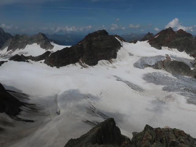 Ochsentaler Gletscher vom Großen Piz Buin aus (16. Aug.)