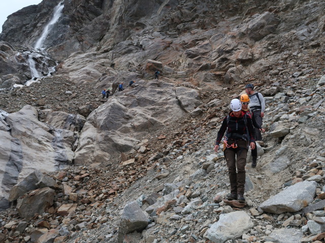 Bernadette, Evelyn und Erich zwischen Ochsentaler Gletscher und Ill (16. Aug.)