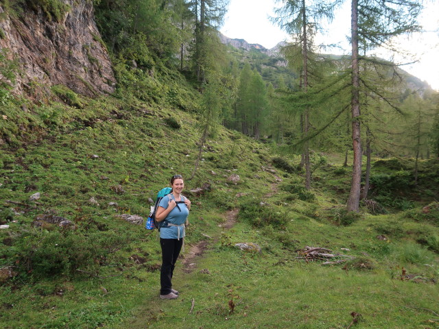 Sabine zwischen Tauernhof und Bödenalm (21. Aug.)