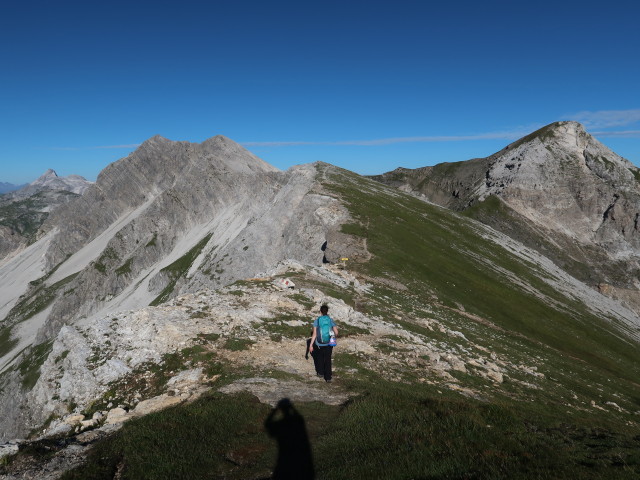 Sabine zwischen Glöcknerin und Hinterer Großwandspitze (22. Aug.)