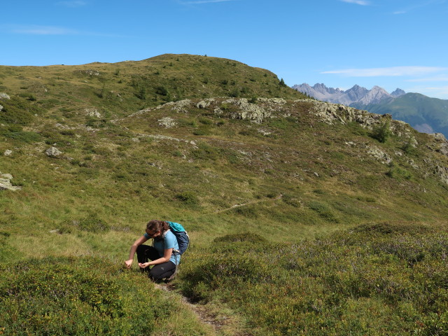 Sabine zwischen Rauter Alm und Schulterhöhe