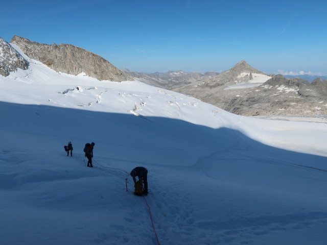 Romana, Christian und Stefan am Obersulzbachkees (12. Sept.)