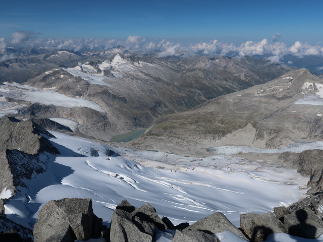 Obersulzbachkees vom Großvenediger aus (12. Sept.)