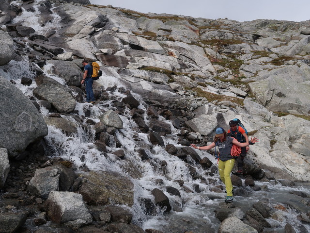 Stefan, Romana und Christian zwischen Obersulzbachkees und Kürsingerhütte (12. Sept.)