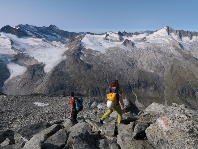 Christian und Romana zwischen Keeskogel und Kürsingerhütte (13. Sept.)