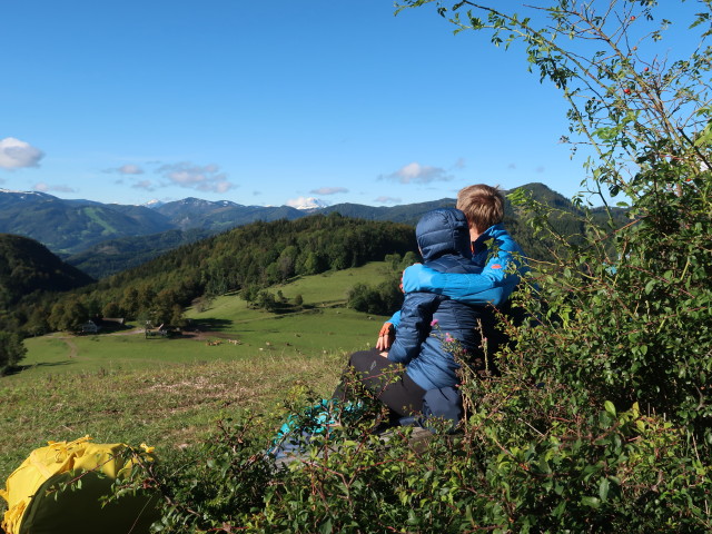 Sabine und ich zwischen Ratzeneck und Am Himmel
