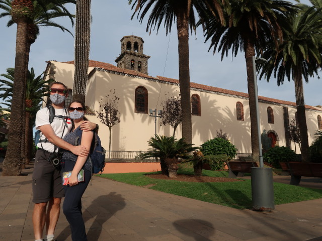 Ich und Sabine bei der Iglesia de la Concepción in La Laguna (24. Nov.)