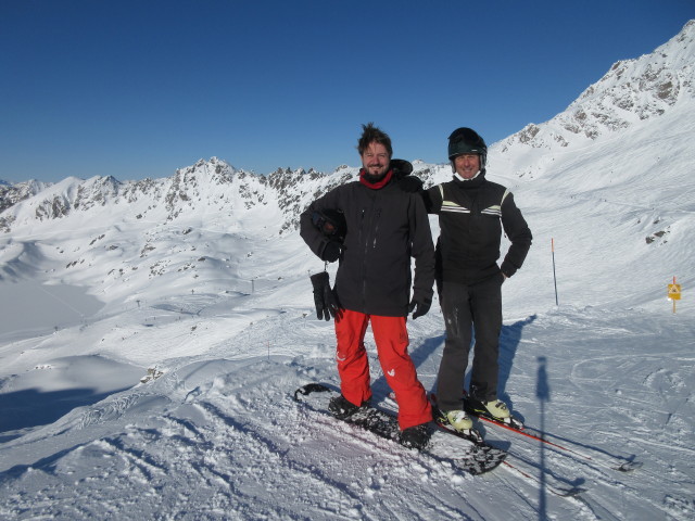 Markus und ich auf der Tete des Vaux, 2.733 m (20. März)