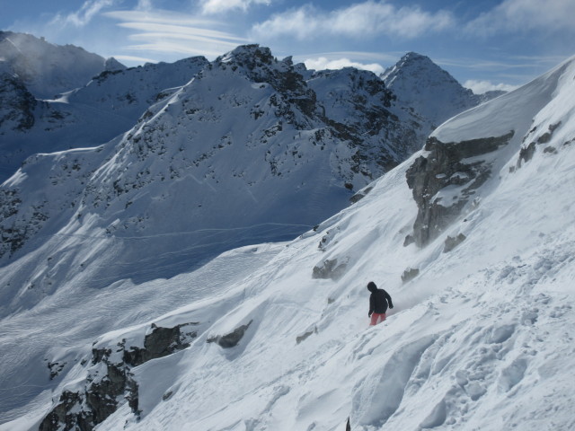 Markus auf der Abfahrtsroute 'Mont Gelé - Tortin' (21. März)