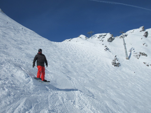 Markus auf der Abfahrtsroute 'Chassoure - Tortin' (22. März)
