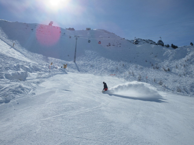 Markus auf der Piste 'Plan du Fou - Fontaines' (22. März)