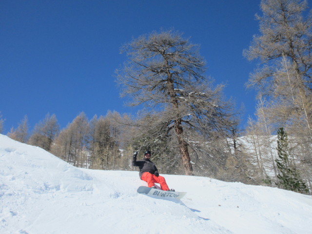 Markus auf der Abfahrtsroute 'Vallon d'Arbi' (23. März)