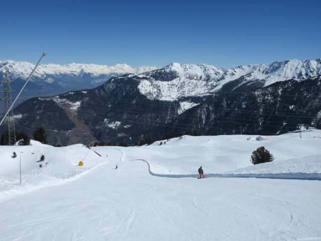 Markus auf der Piste 'Coeur inférieur' (23. März)