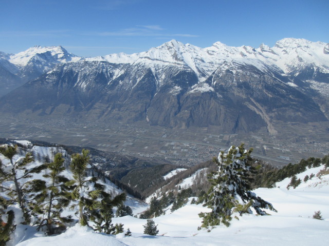 Rhonetal von der Tete de Savoleyres aus (23. März)