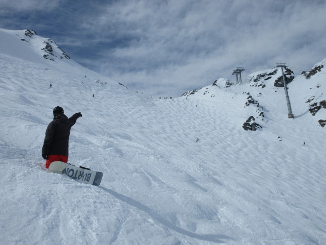 Markus auf der Abfahrtsroute 'Chassoure - Tortin' (25. März)