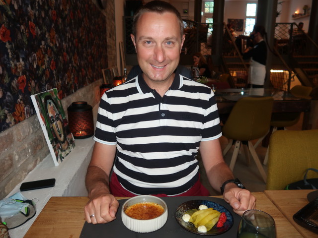 Ich im Restaurant 'Blauer Esel' in Rostock (21. Juni)
