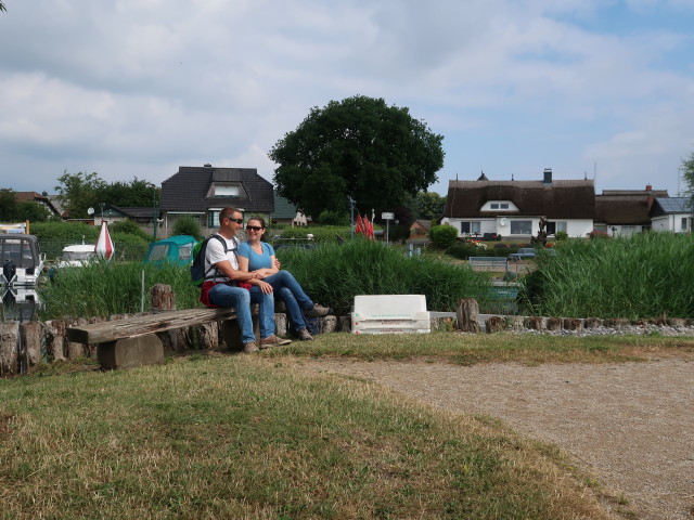 Ich und Sabine im Fischerhafen Zempin (25. Juni)