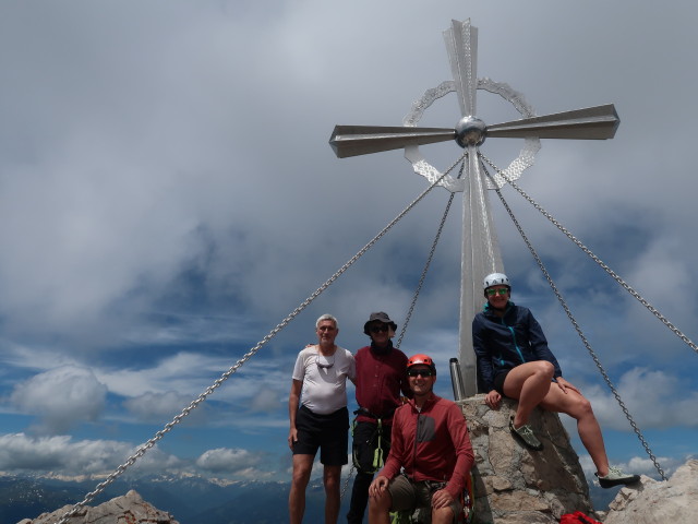 Josef, Gerald, ich und Ursa am Seekofel, 2.738 m