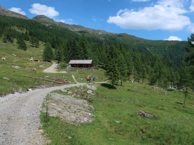 Josef, Raphael und Frank zwischen Ochsnerhütte und Parkplatz Leppner Alm