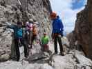 Sentiero Bocchette Alte: Ronald, Armin, ich, Aaron und Martin (18. Juli)