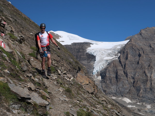 Ronald zwischen Hohe-Dock-Klettersteig und Remsschartl (15. Aug.)